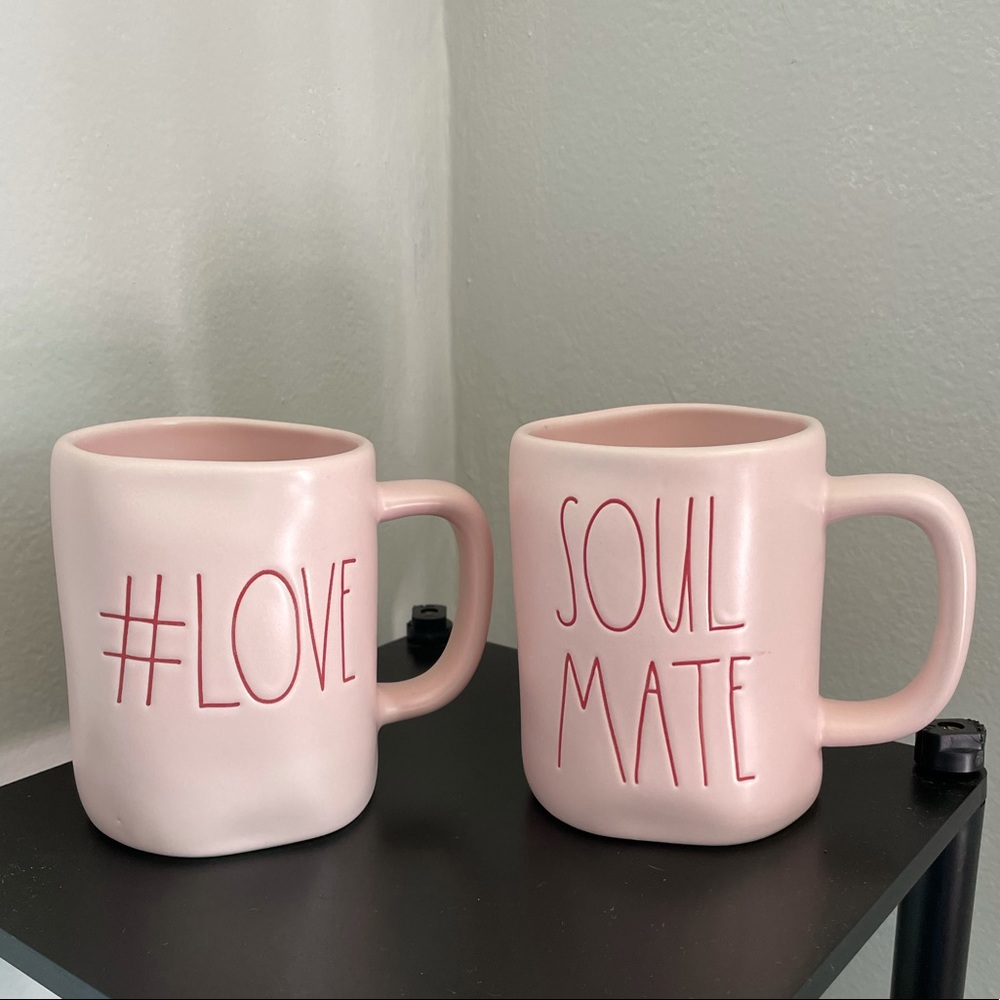 Rae Dunn #LOVE and SOUL MATE Mug Set